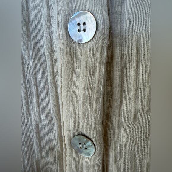 FRNCH Betina Woven Cotton Jumpsuit Short Romper in Ecru Cream Size XS - Picture 6 of 12